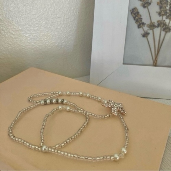 Handmade “Nadine” Starfish Pearl Hand Chain Slave Bracelet Ring Jewelry Beachy - Picture 4 of 11